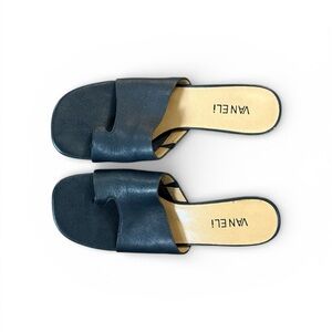 VANELi Women's Dark Blue Leather Mules